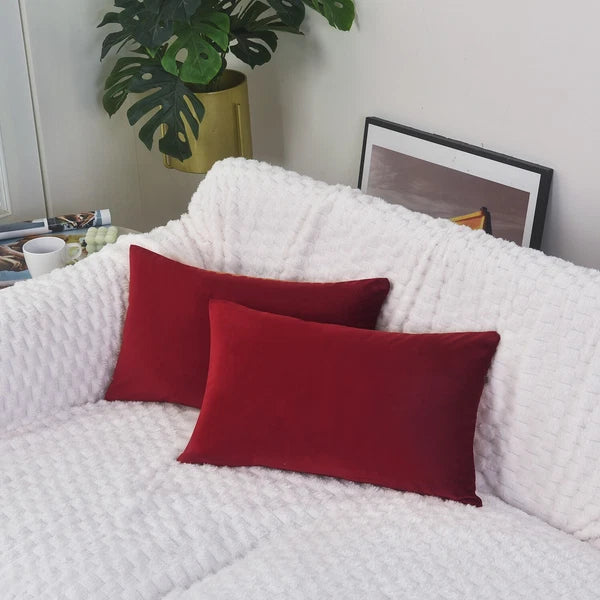 Plain Velvet Cushions Covers 30x51 cm Luxury Soft Velvet Sofa Bed Pillow Cases