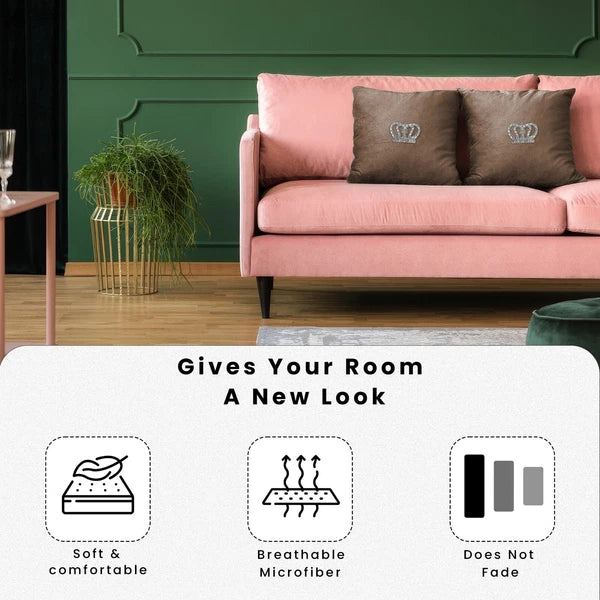 Velvet Cushion Covers Square Sofa Pillow Cases Pack of 4, 3, 2  Bed Sofa Decor