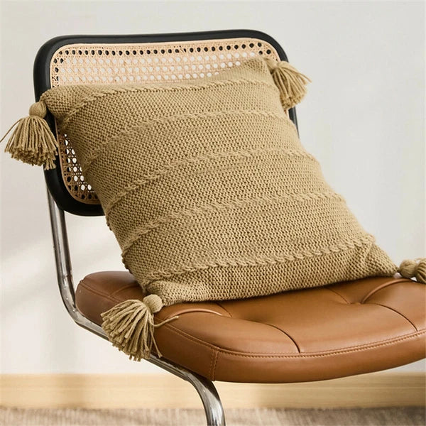 Soft Knitted Cushion Pillow Case Pillows Covers Sofa Bed Office Throw Home Decor