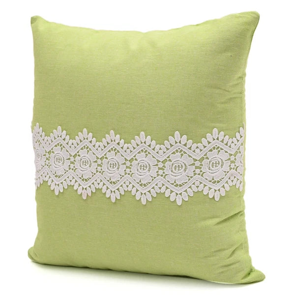 Home Decor Cushion Cover Sofa Decorative Throw Pillowcase Covers Solid with Lace