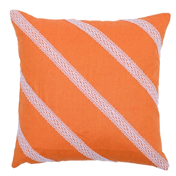 Home Decorative Cotton Cushion Cover Throw Pillowcase Sofa Decor Diagonal Lace