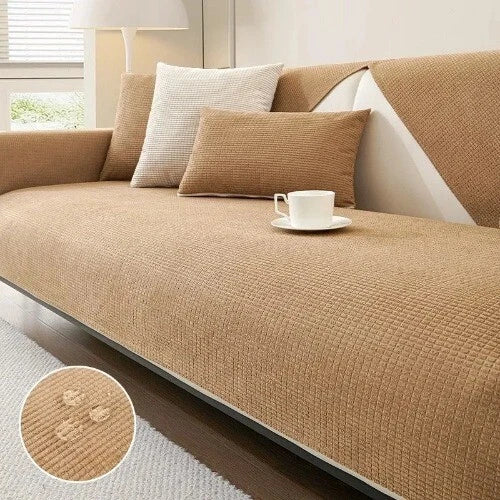 Solid Color Sofa Covers for Living Room Polar FleeceSofa Cushion Mat  Universal