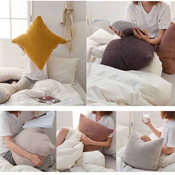 Sofa Waist Cushion Cover Throw Pillowcase Bed Chair Office Pillow Case 45x45CM
