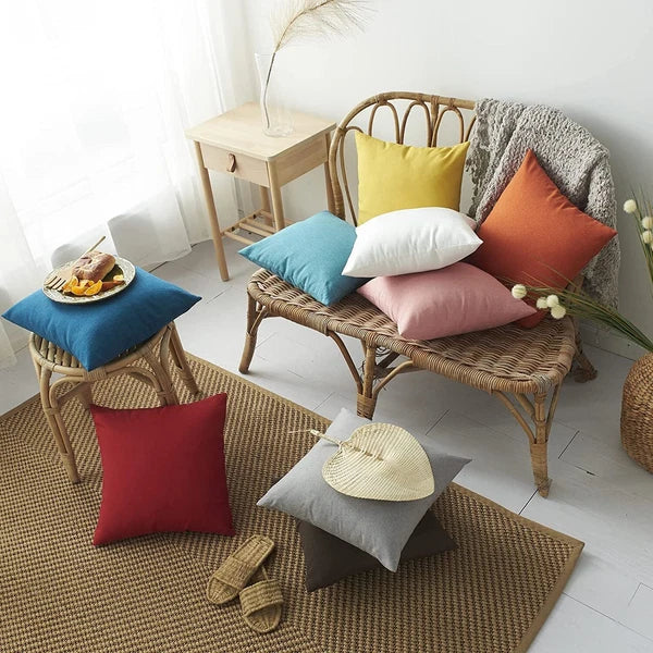 Outdoor Waterproof Cushion Cover Square Pillow Cases for Patio Tent Couch Sofa