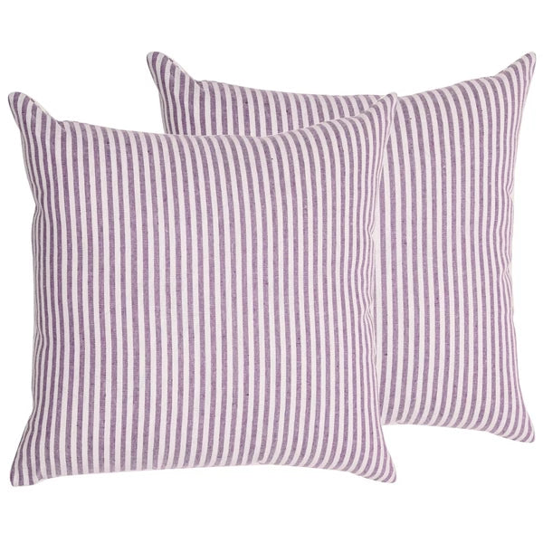 Cotton Cushion Covers Throw Pillow Cover Case Striped Home Sofa Decor-Set of 2