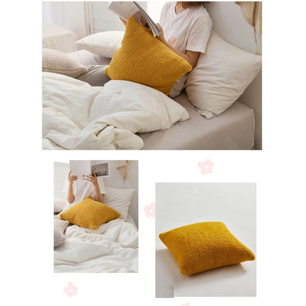 Sofa Waist Cushion Cover Throw Pillowcase Bed Chair Office Pillow Case 45x45CM