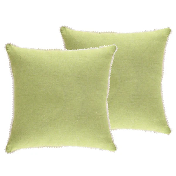 Pillow Covers Cotton Throw Cushion Case Cover Sofa Home Decor Solid with Lace-S2