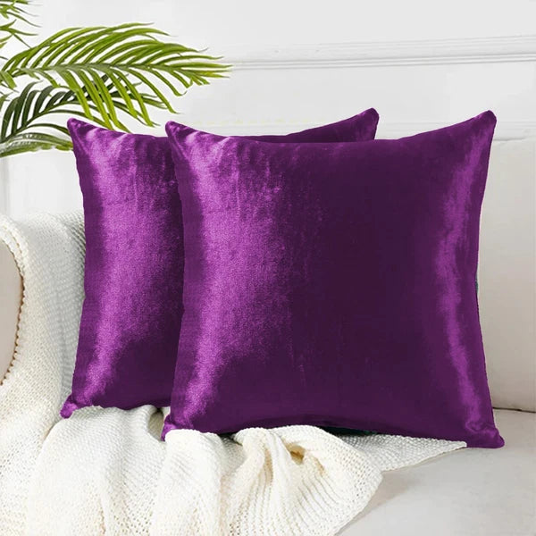 Pack of 4 Plush Velvet Cushion Covers Extra Soft Sofa Throw Pillow Cases 17"x17"