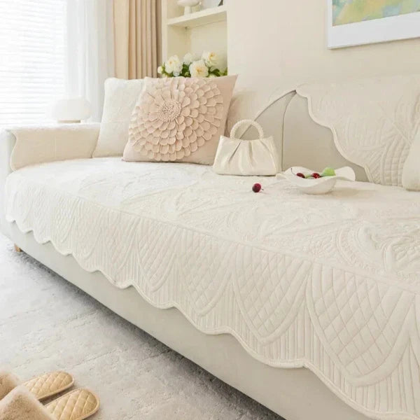 Short Plush Sofa Cushion Living Room Non-slip Sofa Towel Mat Couch Cover Corner