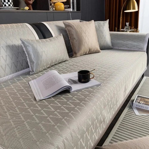 Modern Simplicity Ice Silk Cooling Mat Sofa Cushion Summer Pad Sofa Cover