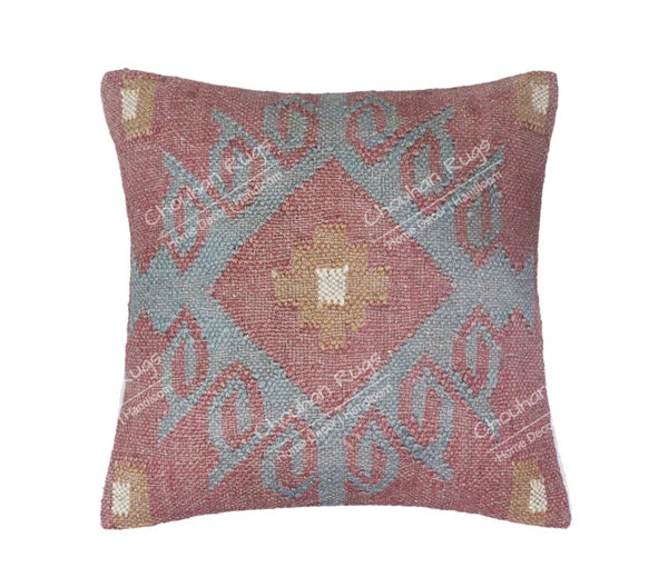 Vintage Handmade 1 Pcs Kilim Cushion Cover 18"x18" Decorative Sofa Pillow Cases