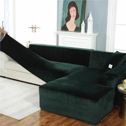 Velvet Sofa Covers  Elastic Sofa Slipcover Cover 1/2/3/4 Seat Stretch Protector