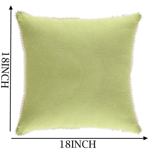 Cushion Covers Case Cotton Throw Pillow Cover Sofa Home Decor Solid with Lace-S5