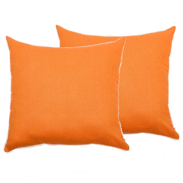 Pillow Covers Cotton Throw Cushion Case Cover Sofa Home Decor Solid with Lace-S2