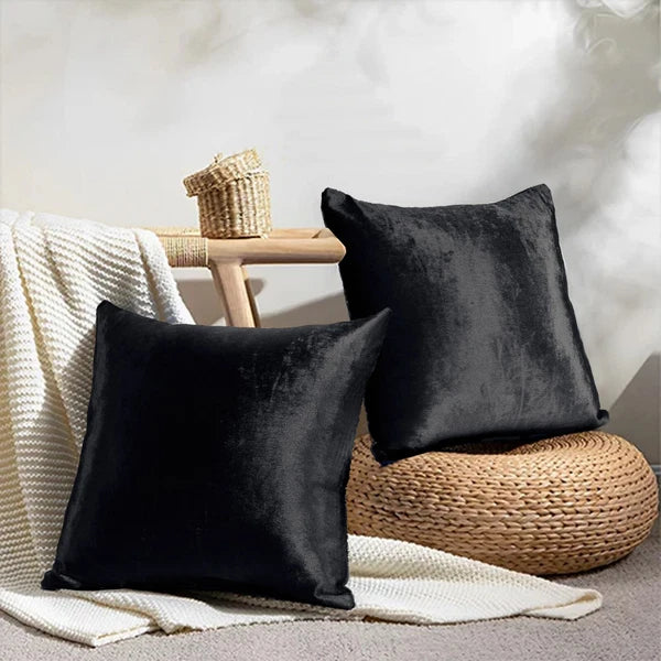 Pack of 4 Plush Velvet Cushion Covers Extra Soft Sofa Throw Pillow Cases 17"x17"