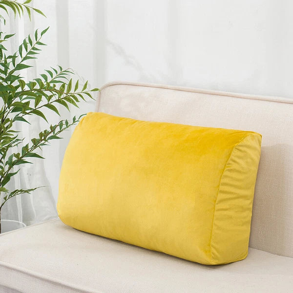 Sofa Triangle Back Cushion Cover Soft Velvet Bed Headboard Backrest Pillow Case