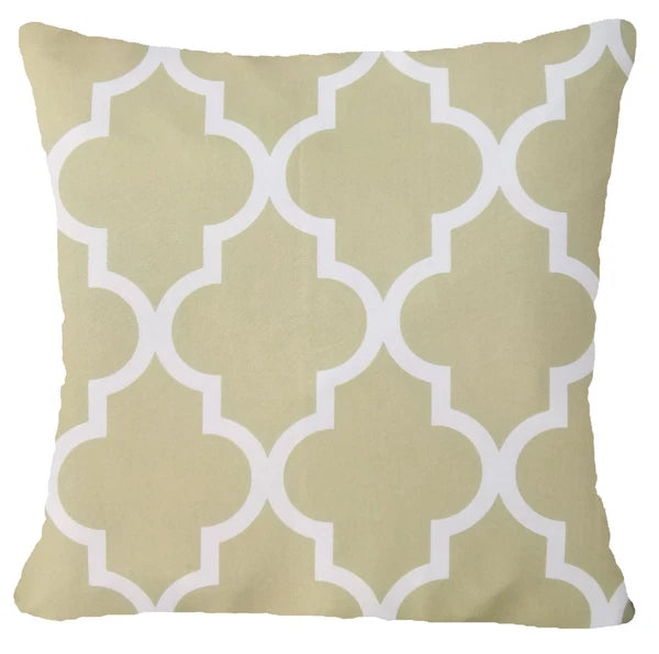 Beige Cushion COVER Khaki White Gray Bed Sofa Soft Plaid Pillow Case 18x18" USA