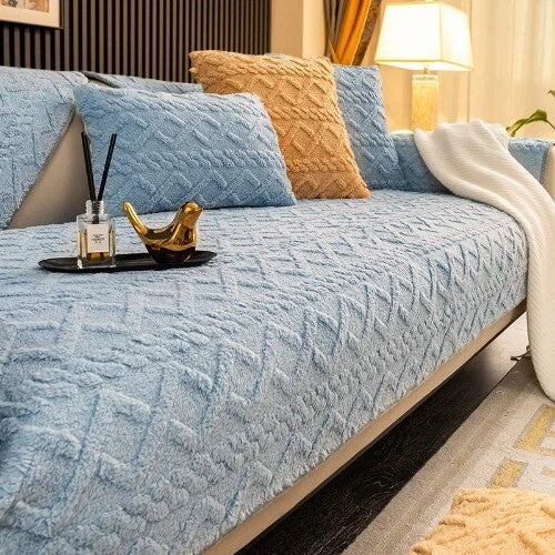 Living Room Sofa Cover Plush Couch Cover Nordic Sofa Cushion Sofa Towel L-shaped