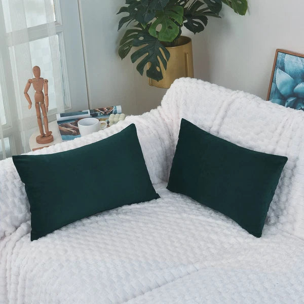 Plain Velvet Cushions Covers 30x51 cm Luxury Soft Velvet Sofa Bed Pillow Cases