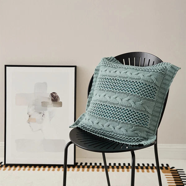 Square Knitted Pillowcase Sofa Bed Throw Waist Cushion Cover Office Pillow Case