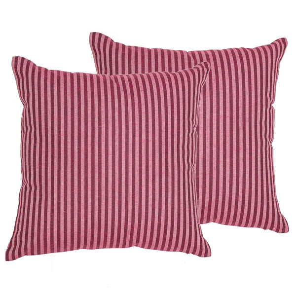 Cotton Cushion Covers Throw Pillow Cover Case Striped Home Sofa Decor-Set of 2