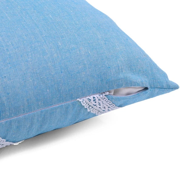 Decorative Cushion Cover Cotton Throw Pillow Case Home Sofa Decor Diagonal Lace