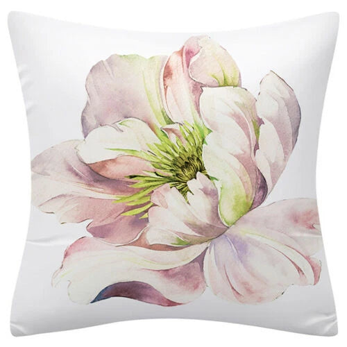 PILLOW COVER Floral Flower Decorative Double Sided Soft Sofa Cushion Case 18x18"