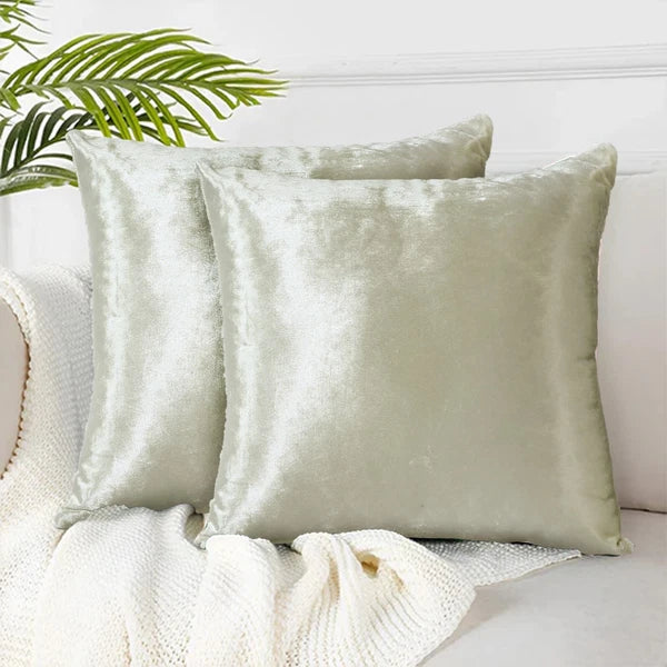 Pack of 4 Plush Velvet Cushion Covers Extra Soft Sofa Throw Pillow Cases 17"x17"