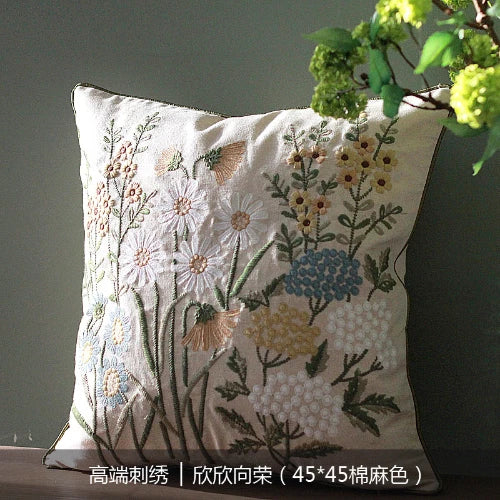 Luxury Cushion Covers for Living Room Sofa Cushion Cover Embroidery Pillowcase
