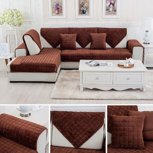 1pc Thicken Corner Sofa Towel Covers Slipcover Couch Cover Removable Mat