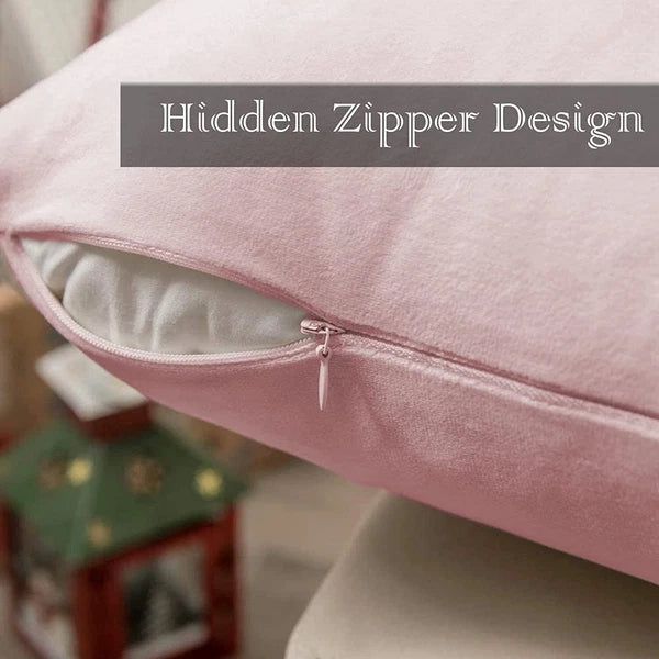 Crushed Cushion Covers or Velvet Cushions 18 x 18 Set of 2 Pair Bed Sofa Pillow