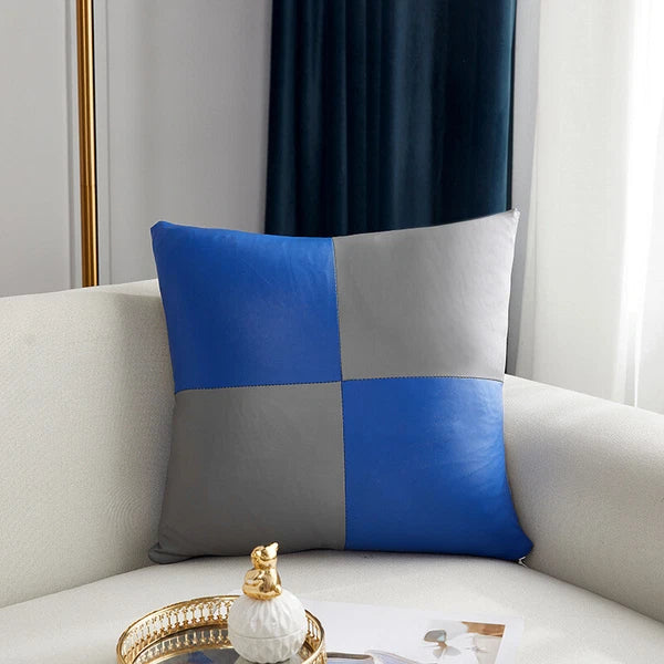 PU Leather Throw Pillow Case Decorative Cushion Cover Sofa Bed Home Decor