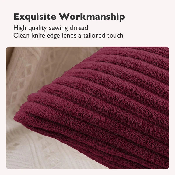 Pack of 1,2,4,6 Velvet Filled Cushion Covers 18x18 Sofa Decor Throw Pillow Cases