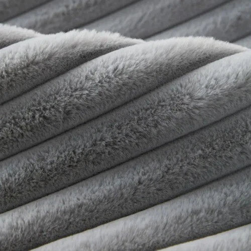 Rabbit Plush Quilted Sofa Towel Winter Warm Thick Plush Couch Cover L-shaped