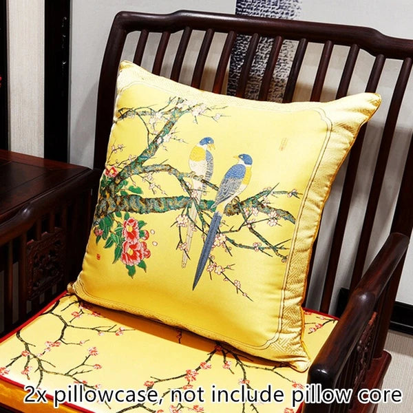 2pcs Chinese Embroidery Throw Cushion Pillow Case Cover Pillowcase Sofa Bed