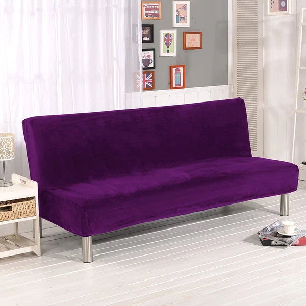 Armless Futon Sofa Bed Cover Full Size Thicker Plush Sofa Slipcover orPillowcase
