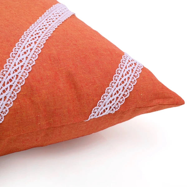 Decorative Cushion Cover Cotton Throw Pillow Case Home Sofa Decor Diagonal Lace