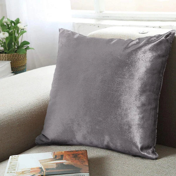 Pack of 4 Plush Velvet Cushion Covers Extra Soft Sofa Throw Pillow Cases 17"x17"