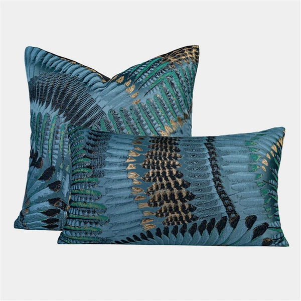 Luxury Vintage Jacquard Fabric Throw Pillow Covers Sofa Bed Cushion Covers Case