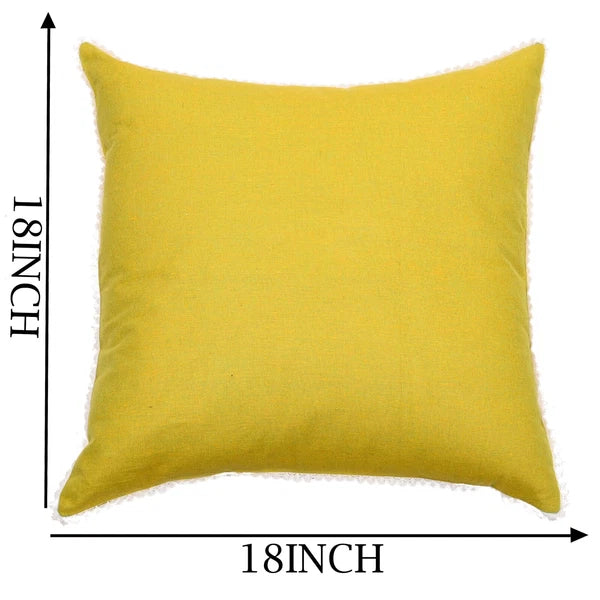 Cotton Cushion Cover Home Sofa Decor Throw Pillow Case Covers Solid with Lace