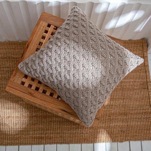 Knitting Throw Pillow Cases Cafe Zipper Zip Up Sofa Cushion Cover Home Decor New