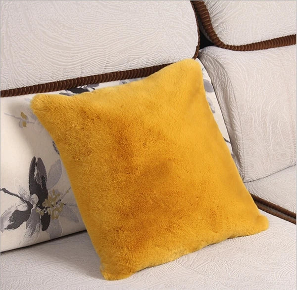 Fluffy Faux Fur Shaggy Soft Sofa Bed Home Car Decor Pillow Case Cushion Cover