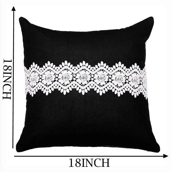 Home Decor Cushion Cover Sofa Decorative Throw Pillowcase Covers Solid with Lace