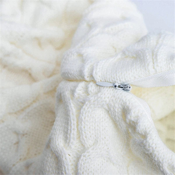 Knitted Pillow Cover Pillowcase Coreless Pillow Cushion Throw Sofa Car Bed Decor