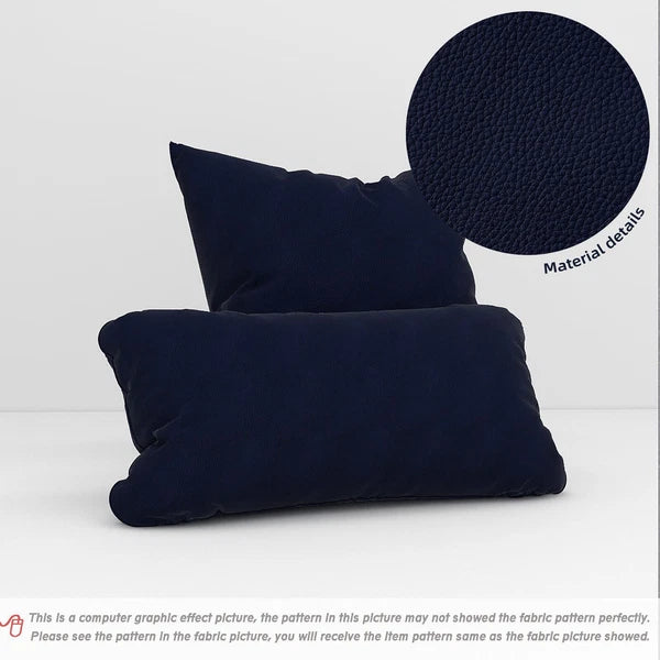Pb014 Cushion Cover*Dark Navy Blue*Faux Leather synthetic Litchi Skin Sofa Seat