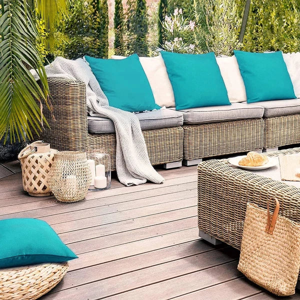 Outdoor Waterproof Cushion Cover Square Pillow Cases for Patio Tent Couch Sofa