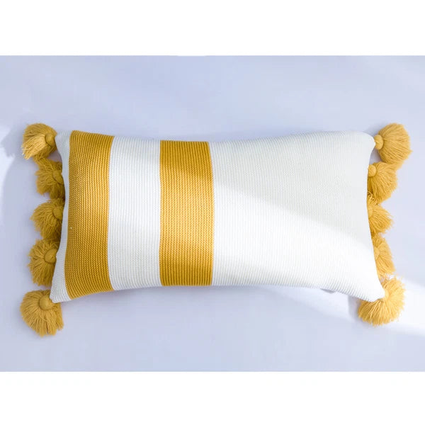 Sofa Knitted Tassel Throw Pillowcase Office Bed Waist Cushion Pillow Cover Decor