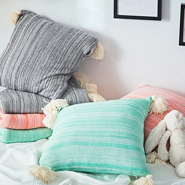 Tassel Cushion Cover Knitted Pillow Covers Pillowcase Sofa Throw Bed Home Decor