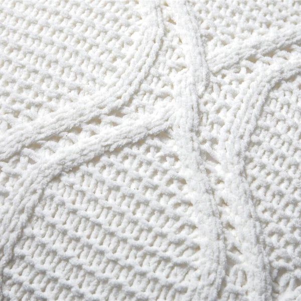 18" Knitted Pillow Case Sofa Bed Soft Pompom Ball Waist Throw Cushions Cover New