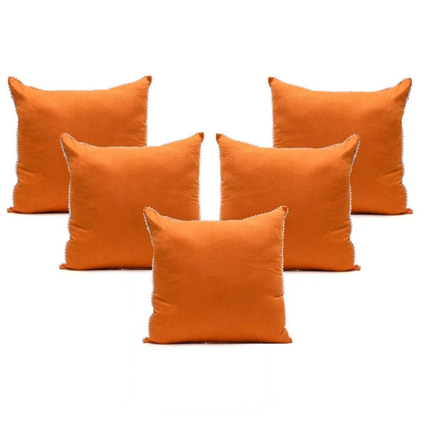 Cushion Covers Case Cotton Throw Pillow Cover Sofa Home Decor Solid with Lace-S5